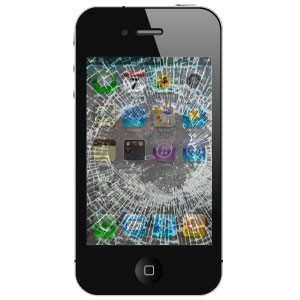 iPhone 4 cracked screen